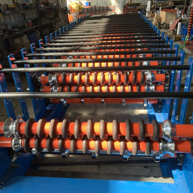 70mm Shaft Diameter Roof Tile Roll Forming Machine 380v50hz 3 Phase Voltage