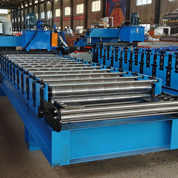 Glazed Tile Eccentric Arc Roofing Sheet Roll Forming Machine For Ppgi Gi