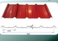 45# Steel 4KW Power Chain Drive Roof Tile Roll Forming Machine With PLC Control System