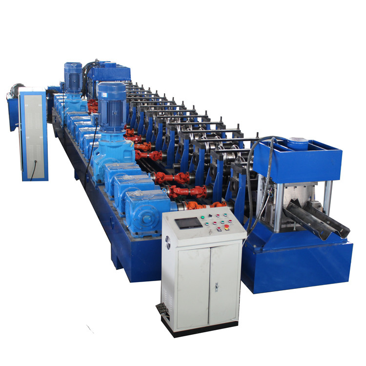 Efficiency PLC Controlled Highway Guardrail Forming Machine with GCr12 Roller 380V 50Hz Power