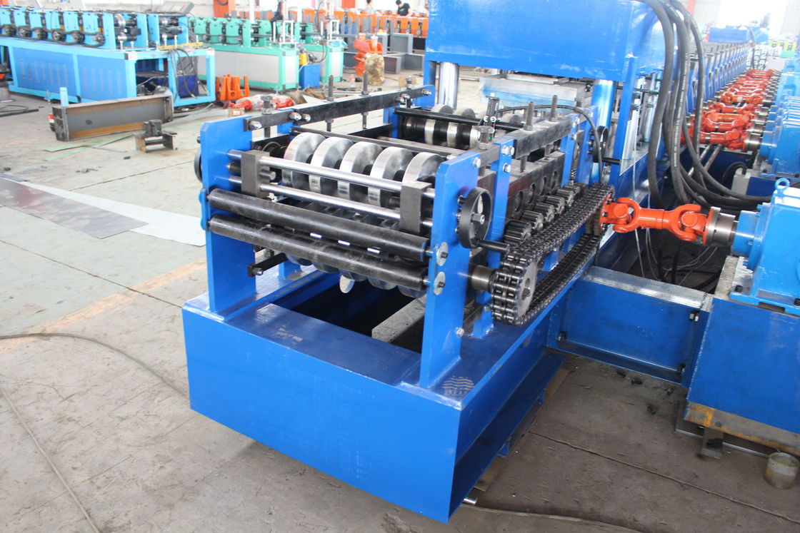 High Speed 15 Station GI Highway Guardrail Roll Forming Machine With Hydraulic Decoiler