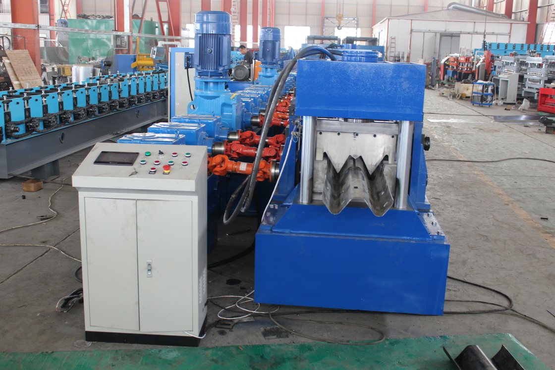 2024 11kw 5.5kw GI Highway Guardrail Roll Forming Machine Cr12Mov Cutting Blade Material