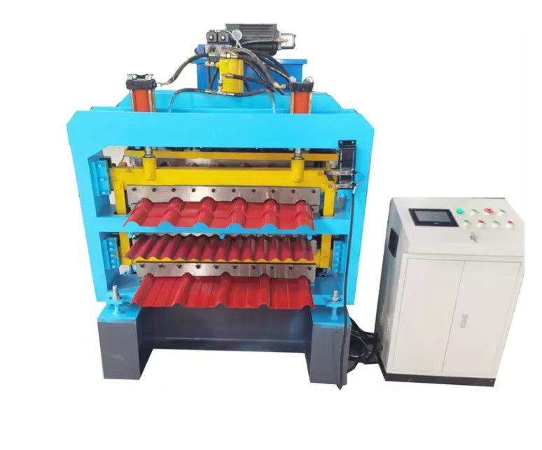 Customized Building Material Machinery Roof Panel Roll Forming Machine With 5.5kw Cutting Power And Hydraulic Cutting