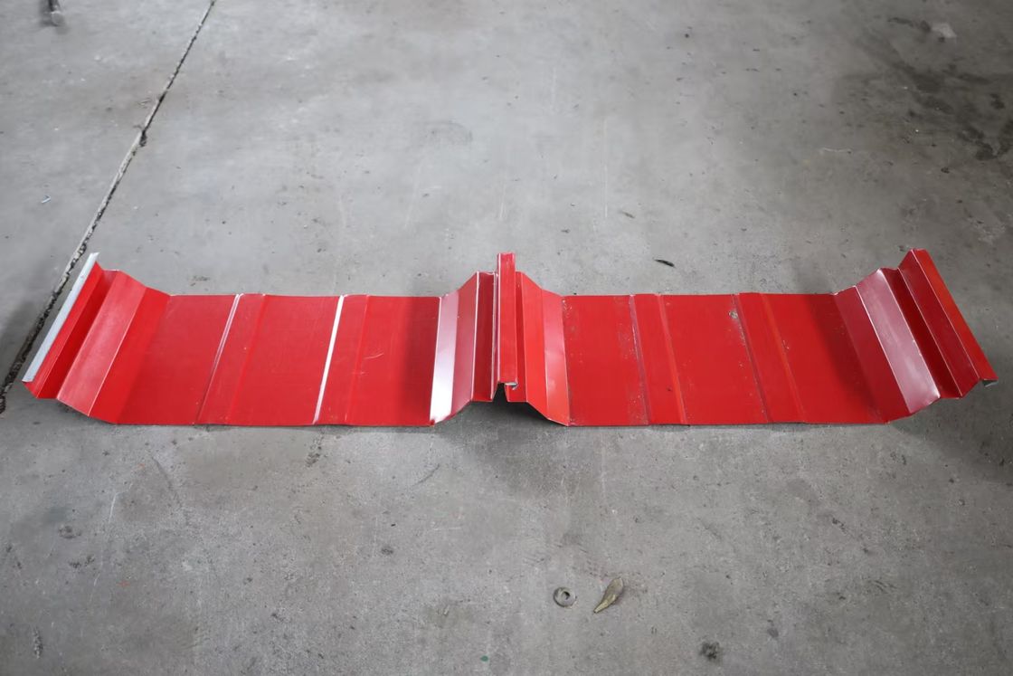 Portable Double Lock Standing Seam Roof Panel Roll Forming Machine With PLC Delta Control System And Wall Panel Structure