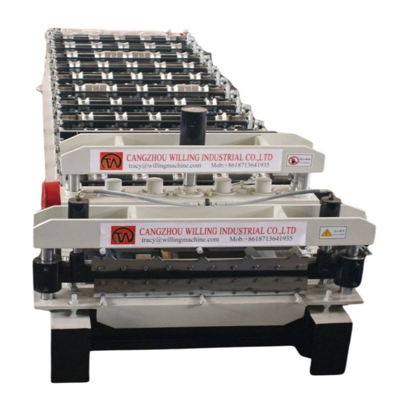 1250mm Width Double Layer Ibr Roof Tile Roll Forming Machine For Construction Business