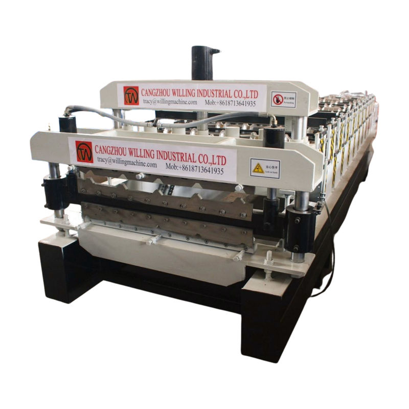 1250mm Width Double Layer Ibr Roof Tile Roll Forming Machine For Construction Business