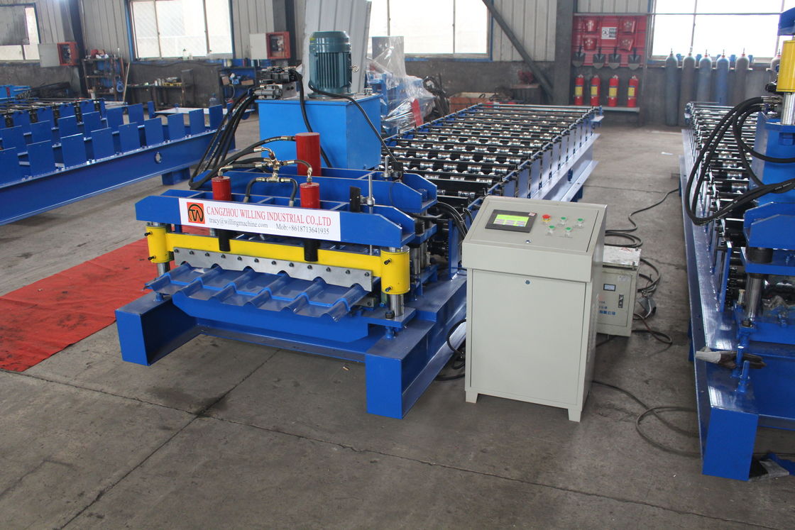High Speed Double Layer Ibr Corrugated Roof Tile Roll Forming Machine With 75mm Shaft Diameter