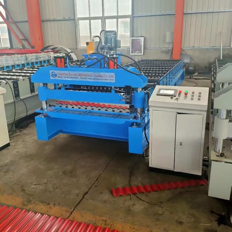 7/8'' Roofing Sheet Manufacturing Making Corrugated Panel Roof Roll Forming Machine