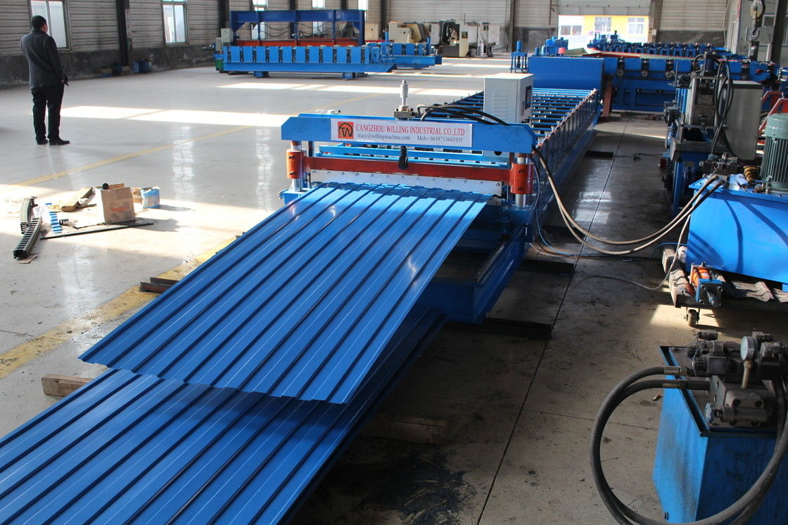 Building Manufacturing Roof Roll Forming Machine Corrugated Metal Roofing Sheet Making Machine