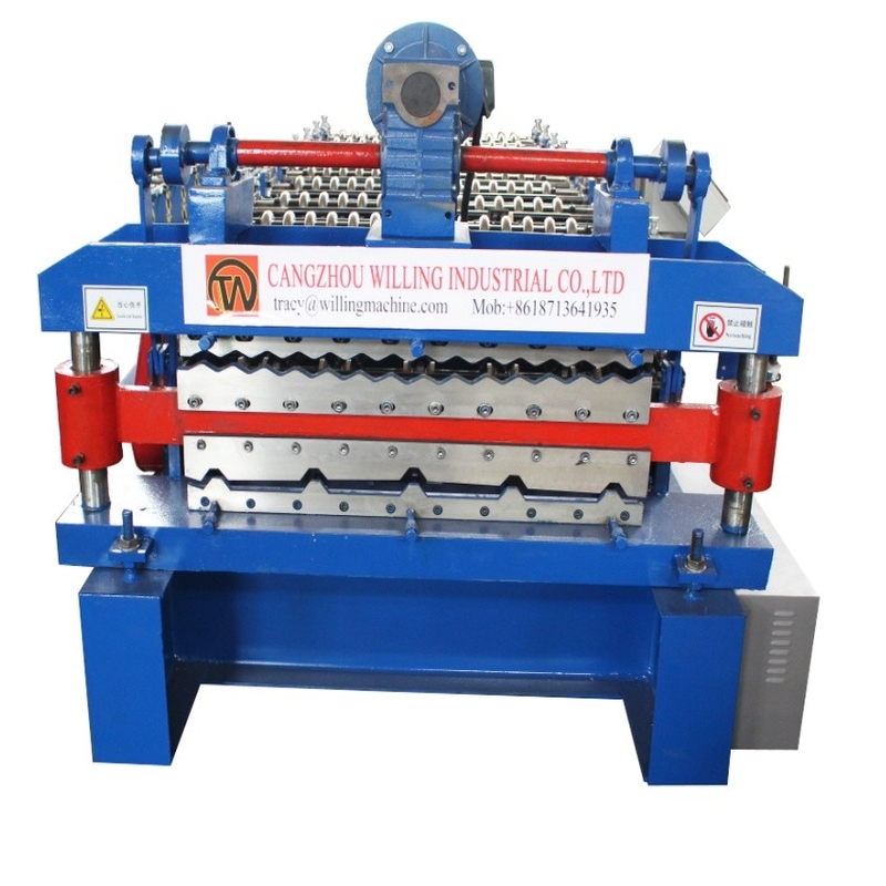 Plc control 0.3-0.6mm  Double Layer Roll Forming Machine 15m/Min For Ppgi Panel Roof