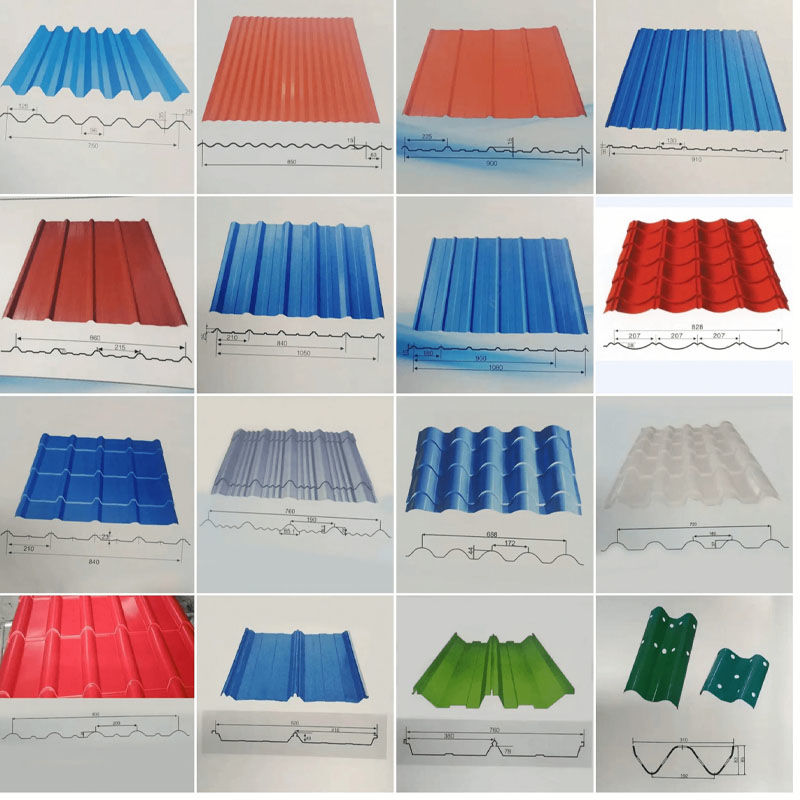 PLC Control Metal Cold Roofing Sheet Making Machiney Roof  Tile Wall Pannel Roll Forming Machine