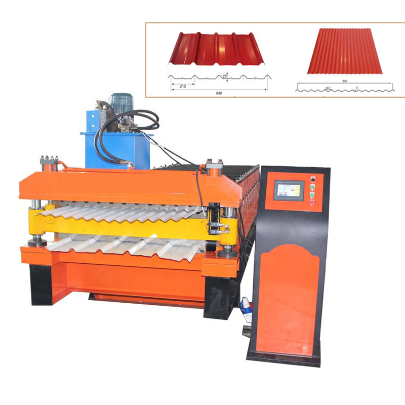 Plc control 0.3-0.6mm  Double Layer Roll Forming Machine 15m/Min For Ppgi Panel Roof