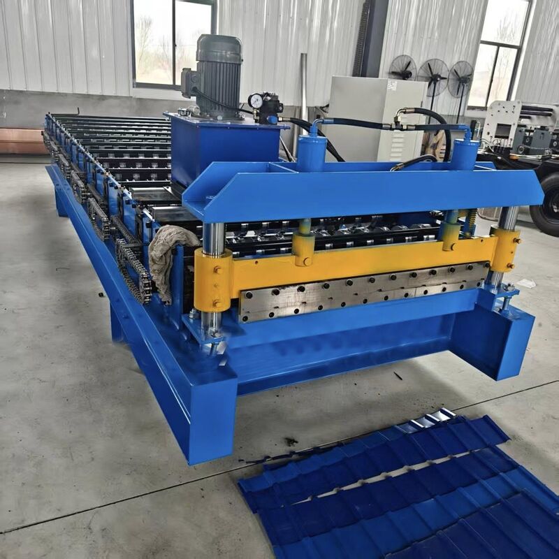 دستگاه رول شکل دهی سقف دولایه 0.3-0.8mm Ibr و دستگاه ساخت ورق کاشی راه راه