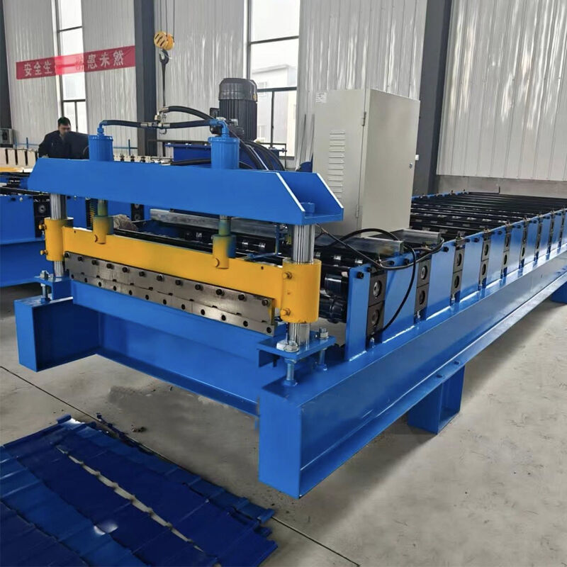 دستگاه رول شکل دهی سقف دولایه 0.3-0.8mm Ibr و دستگاه ساخت ورق کاشی راه راه