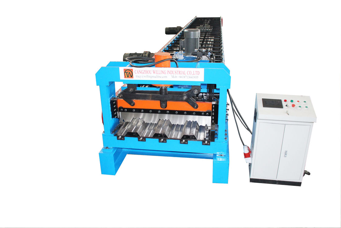 Chain Transport Roll Forming Line Metal Steel Sheet Decking Floor Production Machine