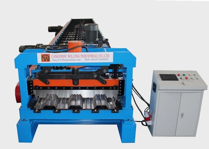 2 Sizes In 1 Floor Deck Roll Forming Machine 1220/1250mm Width 1.5mm Thickness
