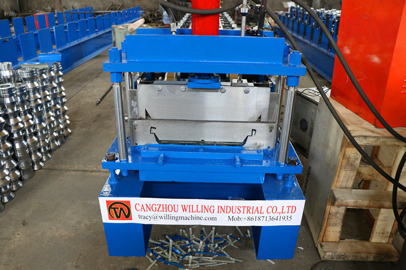 20 Stations Standing Seam Metal Roof Machine 610mm Width  0.5-0.8MM Thickness