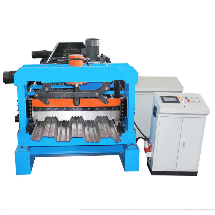 Metal Steel 1.5mm Floor Deck Roll Forming Machine Plc For Building Materials