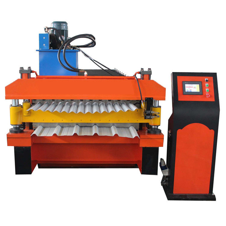 Glazed Tile Wall Panel Double Layer Roll Forming Machine For Building Material
