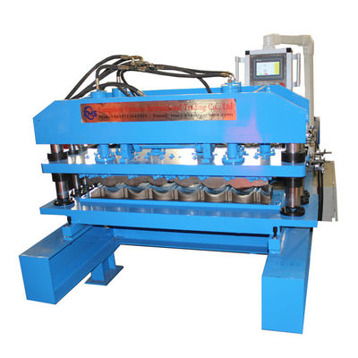 Ppgi Glazed Tile Roll Forming Machine Hydraulic Press And Cutting