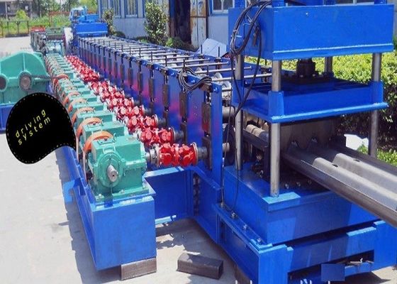 2 Waves Highway Guardrail Roll Forming Machine Gear Box Drive Type 3 Phases