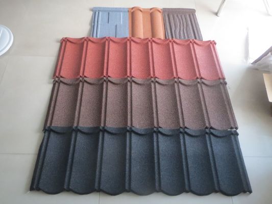 Stone Coated Metal Roofing 0.45mm Prepainted Galvanized Steel Bond Tile