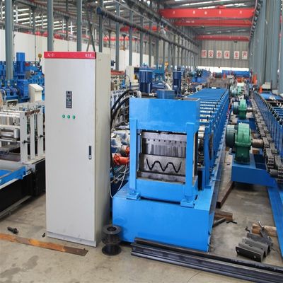 Corrugated Sheet Steel Beams 914mm Highway Guardrail Forming Machine Chain Drive